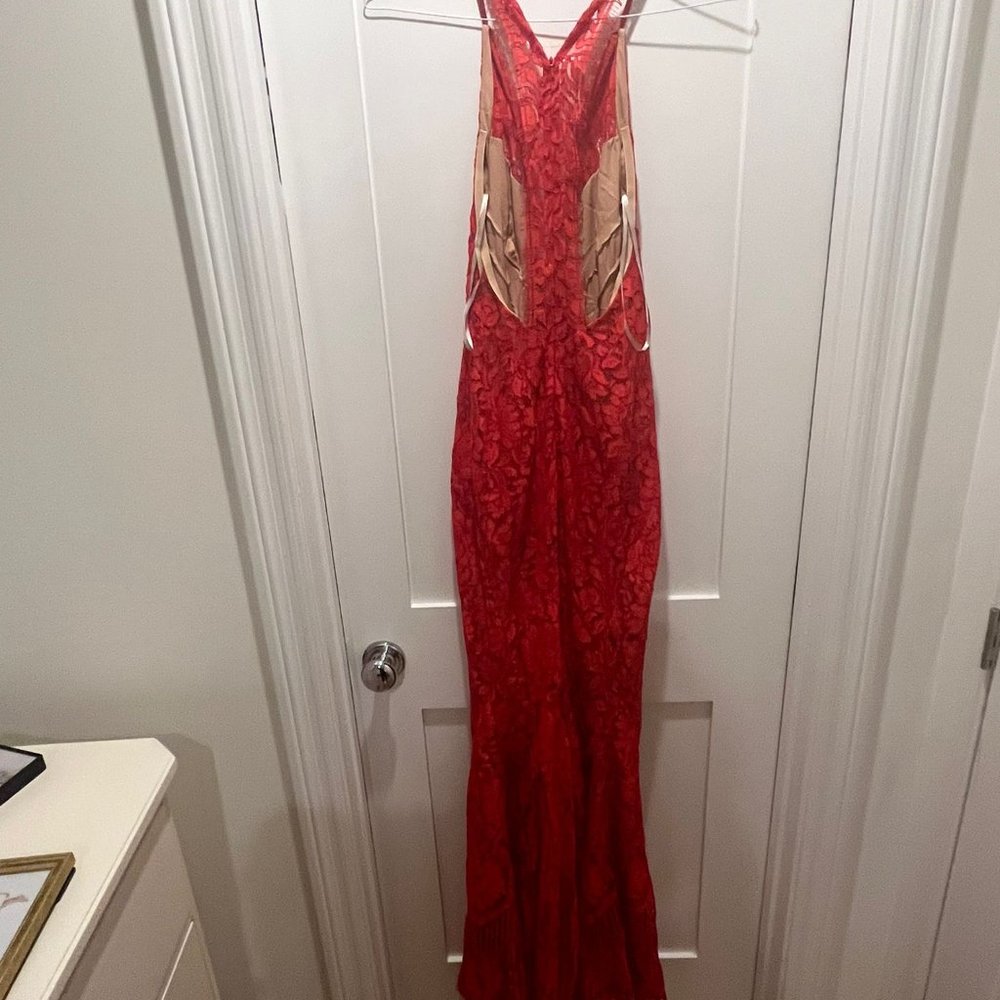 Galvan Red Gown - Picture 2 of 3
